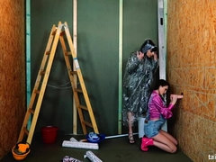 素人, イく瞬間, ディルド, のぞき穴, ジーンズ, レズビアン, 天然, サテン