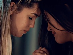 美女, 指いじり, 毛深い, キス, レズビアン, 魅力的, ヤリマン