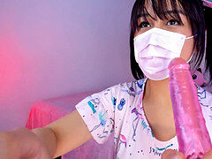 Handjob, Mask, Massage, Masturbation, Teen, Toys