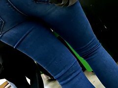 Jeans, Adolescente, Serré, Voyeur