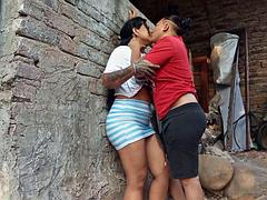 Brunette Neighbors Secret Lesbian Romance