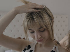 18 años, Tetas grandes, Rubia, Mamada, Lesbiana, Lamidas, Coño, Adolescente