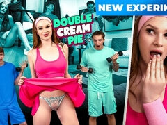 18, デカチン, フェラチオ, 女 人男 人, 怪物, オマンコ, 姉妹, オッパイの
