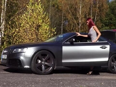 Female, Hd, Outdoor, Redhead, Shy, Solo