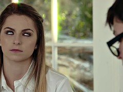 Butt plug teen prepares for huge dick during bible study