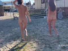 Arsch, Strand, Nackt, Nudist, Öffentlich, Jungendliche (18+), Titten, Spanner