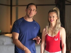 ブロンド, カップル, チン