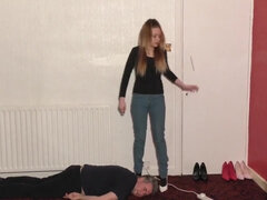 お尻, フェムドム, ハードコア, ヒール, 愛人, 裸, 奴隷, オッパイの