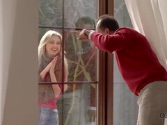 素人, ブロンド, チェコ, 爸, ヨーロピアン, 彼女, Hd, ティーン