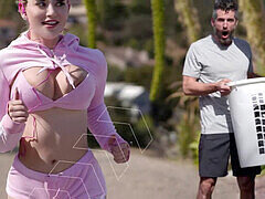 Petite Redhead Teen Player Shoves Her Coach's Hard Cock Into Her lil' facehole And Takes His hefty Load