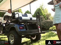 Kinuski Kakku Scores An Assfucking On The Golf Course