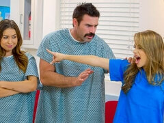 Cul, Sucer une bite, Queue, Médecin, Infirmière, Petite femme, Chatte, Uniforme