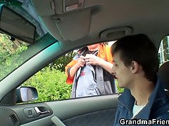 Blond, Omie, Man man vrouw, Buiten, Openbaar, Realiteit, Tiener, Trio