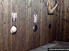 素人, 緊縛, デカパイ, チェコ, 巨大, 叫ぶ, 三人, オッパイの