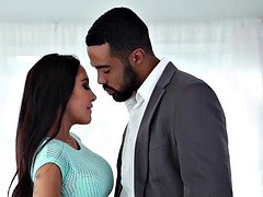 Big tits, Brunette, Creampie, Handjob, Hardcore, Interracial, Pornstars