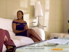 Verga grande, Tetas grandes, Mamada, Garganta profunda, Ébano, Casero, Interracial, Tetas naturales