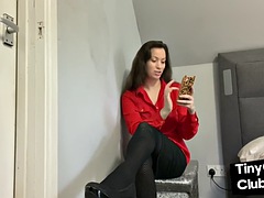 Enthousiasteling, Lieveling, Grote lul, Naakte man aangeklede vrouw, Schattig, Fetisj, Brillen, Ondergoed