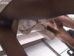 Dazzling Japanese Aoi Matsushima in fetish porn movie at workplace