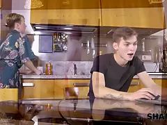 ブロンド, Hd, 熟年, ヌード, ロシア人, 魅力的, ショートヘア, ストッキング