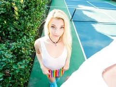 Blond, Pijpbeurt, Gevangen, Lul, Handbeurt, Masturbatie, Buiten, Mager