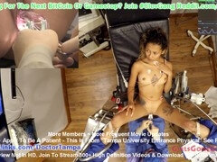 Médico, Examen, Pequeña, Coño, Medias largas