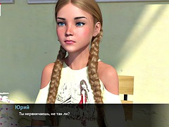 Dreidimensional, Blondine, Fingern, Nippel, Öl, Öffentlich, Rotschopf, Titten
