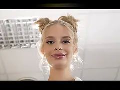 Daddy4k. whorey blond with Natural Tits has no rules and is fucking with her bfu2019s dad on the table