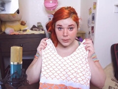 Very buxom BBW with monster tits in solo top tryout