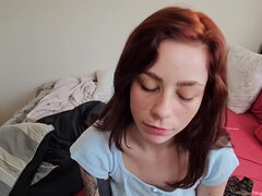 Amateur, Cul, Sucer une bite, Hard, Seins naturels, Pov, Rousse roux, Tatouage