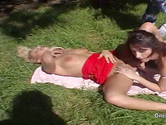 Amateur, British, Cumshot, Outdoor, Threesome
