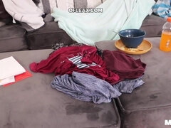 Stepmom Stevie K teaches her filthy stepson a hard lesson with her big tits and ass