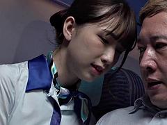 Flight attendant helped to loosen the seat belt but got aroused lada: Asian, Japanese  Creampie Porn