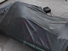 Guy in Latex Bondage for Vacbed Session 19
