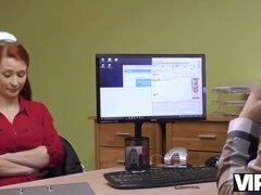 Pijpbeurt, Rondborstig, Kantoor, Roodharige vrouw