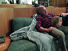 The mature Dale Savage fucks the young Harley Xavier from behind