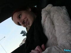 Amateur, Blowjob, Car, Outdoor, Pov, Public, Redhead, Riding