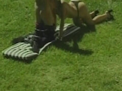 Blonde, Blowjob, Masturbation, Outdoor, Public, Pussy, Tits, Vintage