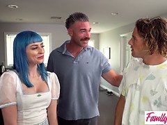 ブロンド, フェラチオ, イマラチオ, 手コキする, 淫乱熟女, 母, ラフ