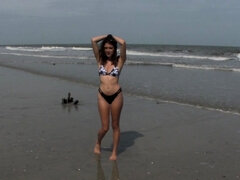 Amateur, Playa, Al aire libre, Fiesta, Montar, Adolescente, Tetas, Voyeur