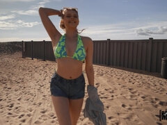 Strand, Blasen, Hundestellung, Lecken, Muschi