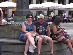 Leie, Tussi, Im freien, Piercing, Öffentlich, Realität, Tätowierung, Flotter dreier