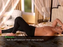 Sultry visual novel with big natural tits and an inexperienced twist