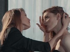Fetisch, Hd, Lesbisch, Lingerie, Rotschopf, Strümpfe, Strapon, Spielzeuge