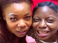 素人, デカ尻, フェラチオ, 黒人, 顔射, 異人種間, フェラする, 三人