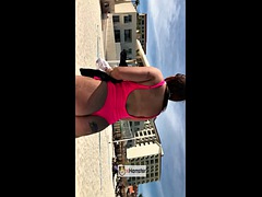 Walking on the beach with my friend in Cancun, September 2020, Slomo