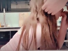 Sexy nurse with big tits dancing and blowjob LICKER69
