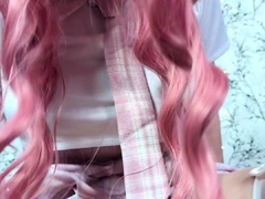 Bitch gives wam blowjob and handjob in pov scene