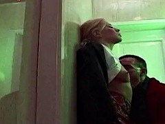 Quickie anal in the bathroom with hot teen