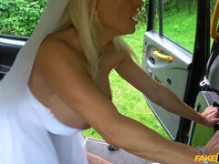 Bride in Stockings Creampied On Her Wedding Day - Blonde Tara Spades gets Creampie Cumshot in Taxi Cab