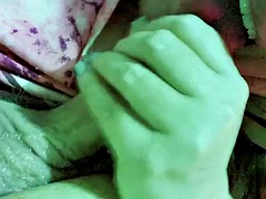 Mooie dikke vrouwen, Grote mammen, Zwart, Zwart, Handbeurt, Hardcore, Rijpe lesbienne, Tieten likken